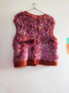 Wool Glitter Knit Vest