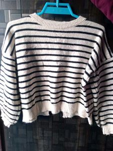 Stripped Sweater For Girls