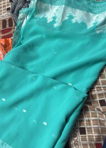 Elegant Teal Saree