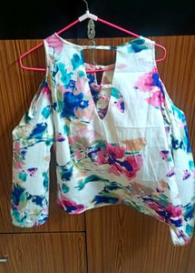 Floral Cold Shoulder Top