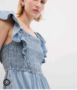 Denim Ruffle Dress