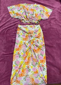 Floral Print Top & Skirt Set