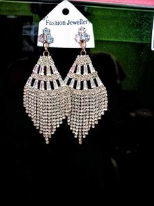 Gorgeous Stone Work Festive Wear Earrings