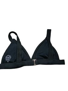 Black Ribbed Triangle Bralette 90% New