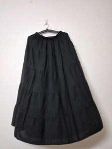Black Tiered Maxi Skirt