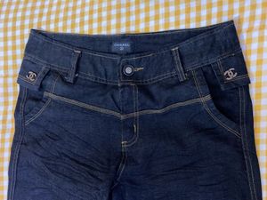 Chanel Vintage Wide Leg Denim Jeans Waist 30-32