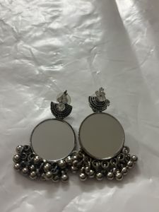 Mirror Jhumka Earrings
