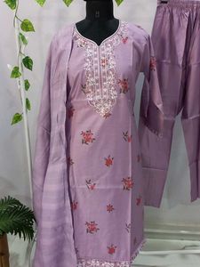 New Lavender shade Silk premium Suit set
