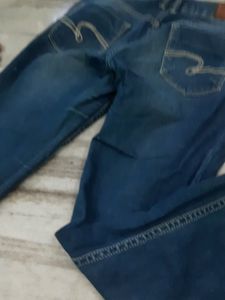 Women Mid Waist Slim Fit Jeans