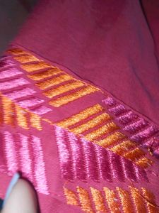 Embroidered Pink Kurta