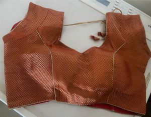Rust Color Silk Blouse