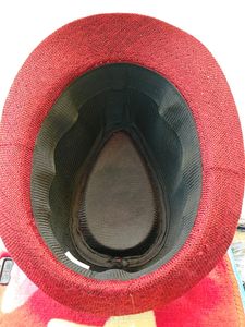 Maroon Fedora with Black Band