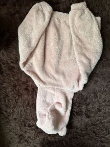 Cute Fuzzy Hoodie With Bear Hood