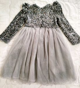 Sparkly Silver Party Dress