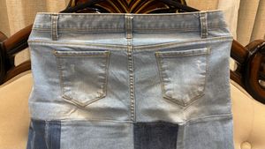 Denim Patchwork Skirt