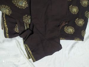 Chamki Work Saree With Blouse