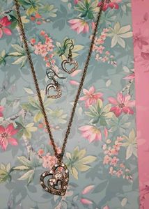 Two👍 Locket Chain 💫 Earrings