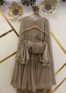 Flared sleeves lehenga
