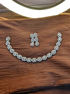 Sleek American Diamond Necklace
