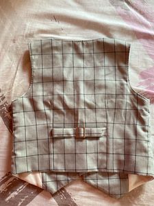 Cute Plaid Vest &amp; Pants Set