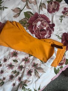 Misspap Orange Bandeau Padded Bikini Top