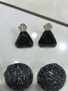 Three Black Earring Combo