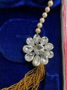 Elegant Kundan & Pearl Multistrand Necklace Set