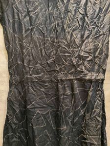 Patterned Black Dress