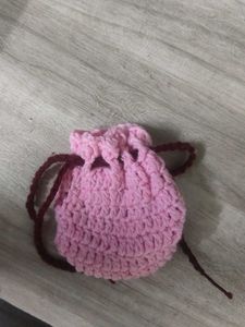 Crochet Drawstring Pouch
