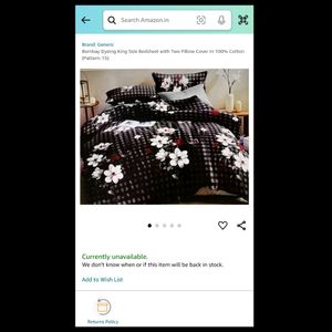 New King Size Bedsheet BOMBAY DYEING