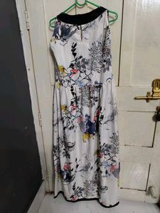 Beautiful Floral White Maxi Dress