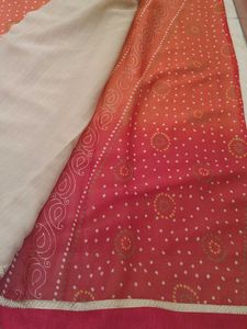 Red Bandhani Saree