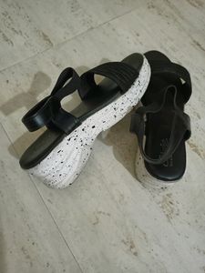 Black Wedges Sandals