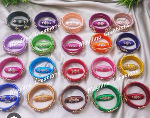 Beautiful Bangles With Saree Pin