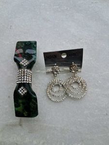 Hair Clip &amp; Earrings Set