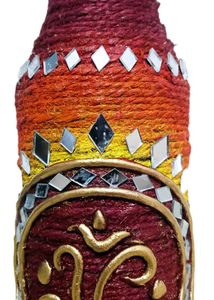 Handmade Decorative Bottle with Lord Ganesha Symbo