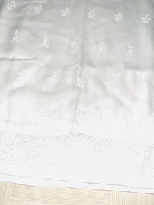 White Embroidered Kurti with Pants