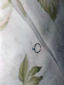 LIGHT BLUE STONE NOSE RING - HIGH QUALITY pierced