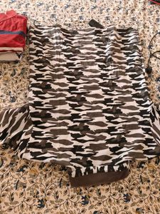 Camouflage Print Polo T-Shirt