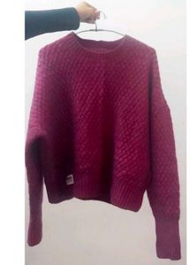 Maroon Knit Pullover