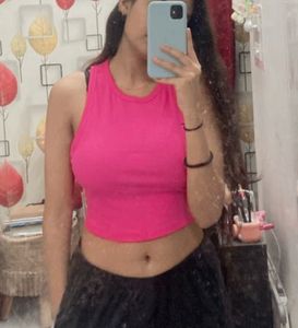 Zara Pink Ribbed Tank Top