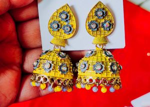 New Meenakari Jhumka 6 Colors Available