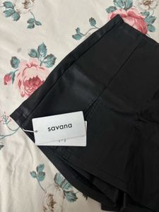 Savana Black Mini Skort
