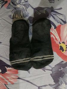 Black Socks with Stripes