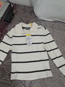 Striped Polo Top