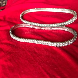 2 In 1 Fully Diamond Studed Anklets. Can Be Used As Bracelet Also . Good Quality