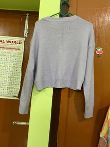 Lavender Cropped Sweater