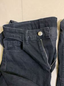 Black Wide Leg Denim Jeans