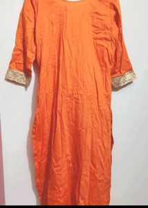 Orange🟠 Designer Plazo Suit &amp; Dupatta 38 Bust