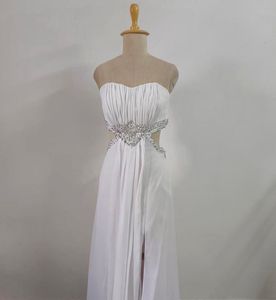 White Strapless Maxi Dress
